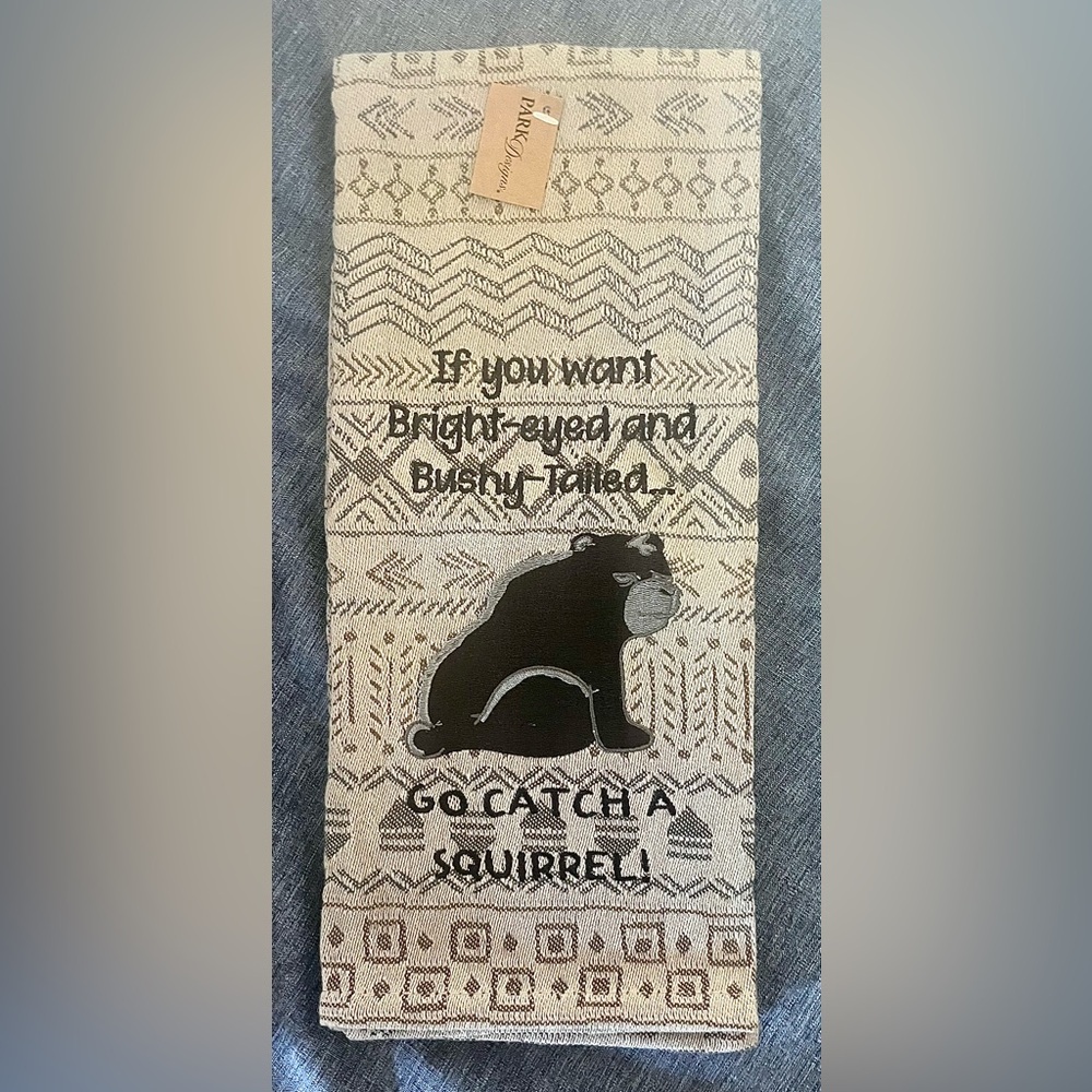 KITCHEN ACCESSORIES Towel Humorous Back Bear Themed Towel. PARK DESIGNS